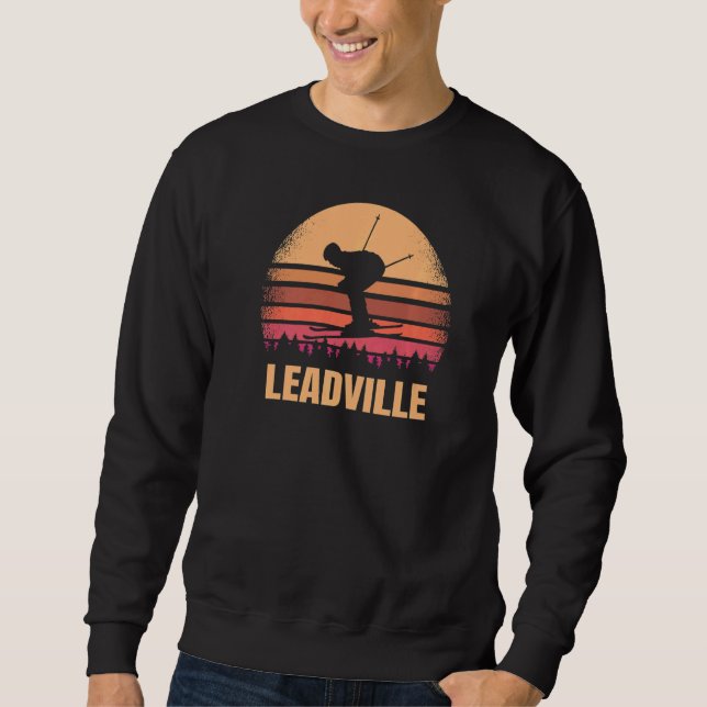 Sudadera Leadville Colorado Skier Vintage Co Skiing At 80s (Anverso)