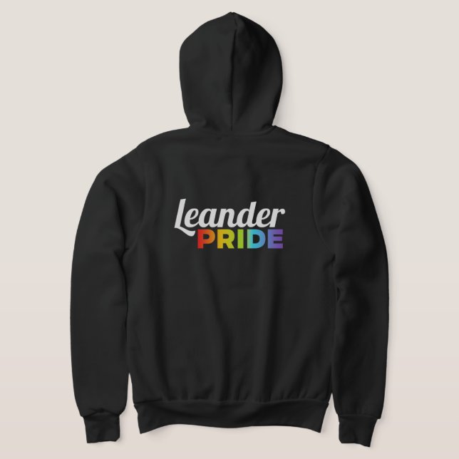 Sudadera Leander Pride black zip-front hoodie (Distribución Reverso )