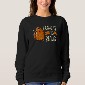 Sudadera Leave It To Beaver Wildlife Animal Rodent Dam Tree