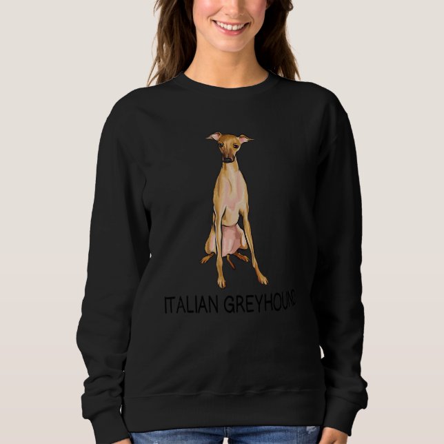 Sudadera Lebrel Italiano Perro Loco  1 (Anverso)