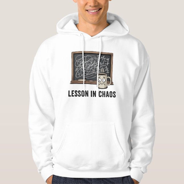 Sudadera Lección en Caos | Vibraciones de Agotamiento Acadé (Anverso)