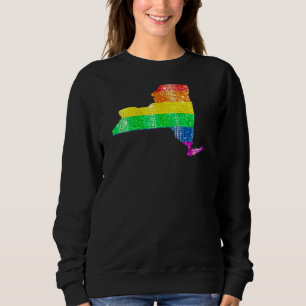 Sudadera Lección gay del mapa de la bandera arcoiris del or