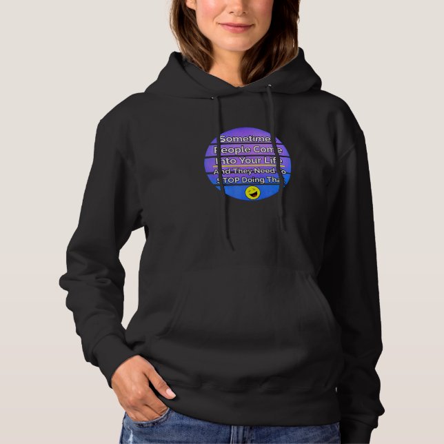 Sudadera Lecciones de vida que la gente entra en tu vida, n (Anverso)