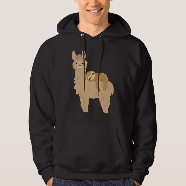 Sudadera Leche Adorable Sobre Una Llama (Anverso)
