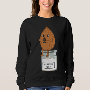 Sudadera Leche De Almendra Vegano Vegetariano Activista De