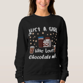 Sudadera leche de chocolate divertida para Chicas
