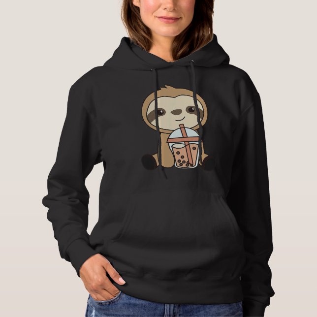 Sudadera Leche de té con burbujas con té de chocolate (Anverso)