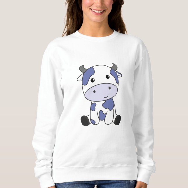 Sudadera Leche de vaca Kawaii Blueberry japonés (Anverso)