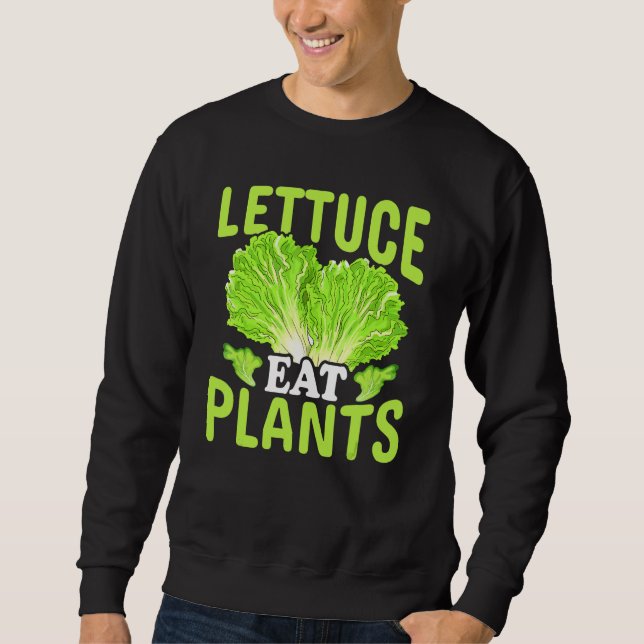 Sudadera Lechuga Comer Plantas Comida Vegana Y Vegetariana (Anverso)