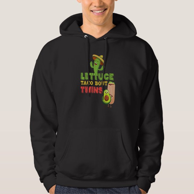 Sudadera Lechuga de Invitación del bebé Taco sobre un gemel (Anverso)