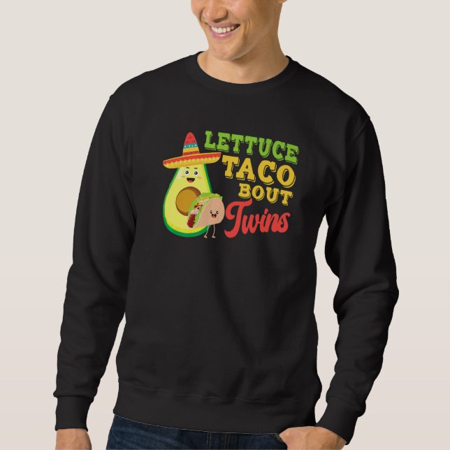 Sudadera Lechuga de Invitación del bebé Taco sobre un gemel (Anverso)