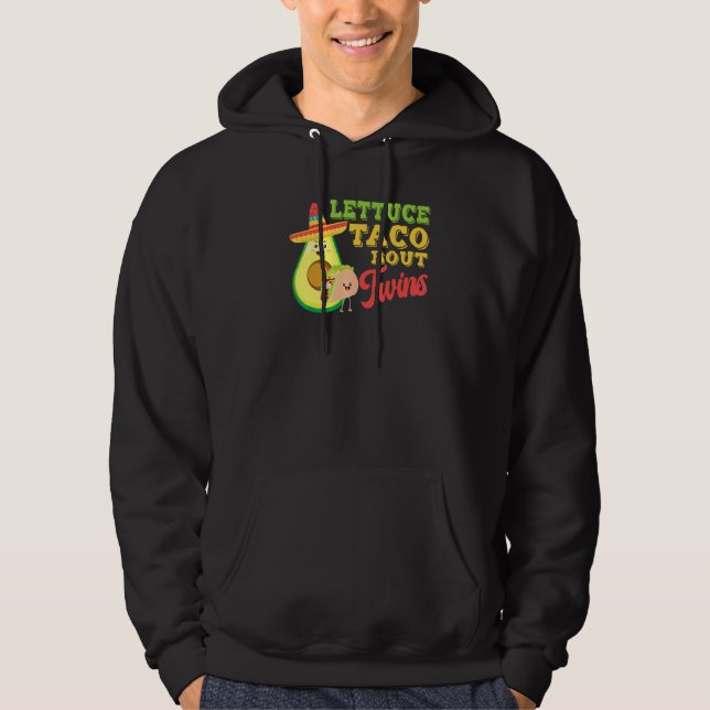 Sudadera Lechuga de Invitación para bebés Taco sobre gemelo (Anverso)