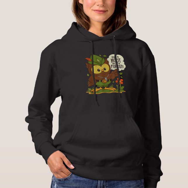 Sudadera Lechuza carpintera sobre el Día del Árbol Forestal (Anverso)