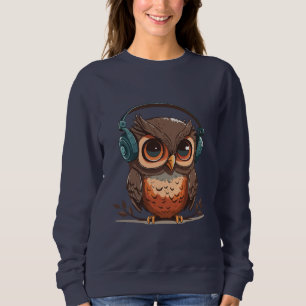 Sudadera Lechuza cómoda con audífonos