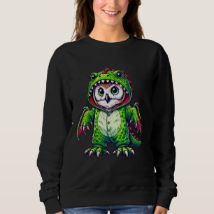 Sudadera Lechuza con traje de dinosaurio Cosplay Halloween