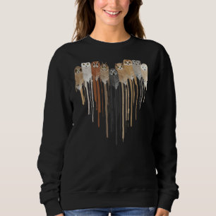 Sudadera Lechuza de Amor Feather Corazón del nativo indio d