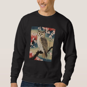 Sudadera Lechuza de arte japonesa Kyosai vintage Japón