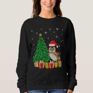 Sudadera Lechuza de grano de maíz Xmas Árbol iluminando lec