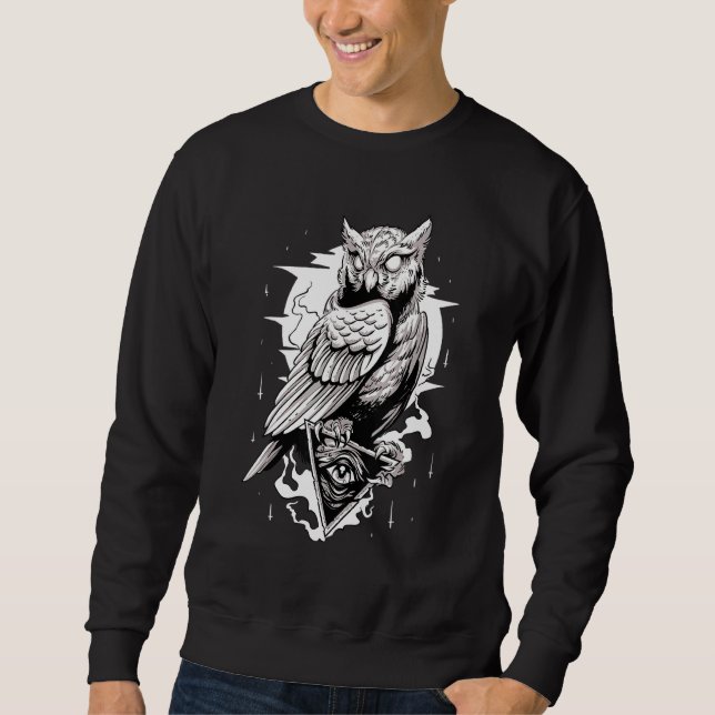 Sudadera Lechuza gótico Spooky Owl Guay (Anverso)