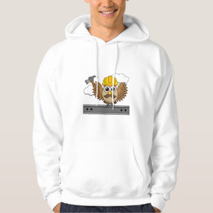 Sudadera Lechuza trabajadora de construcción con Personaliz