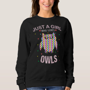 Sudadera Lechuzas Chicas Amantes Mujeres Sólo Una Chica Que