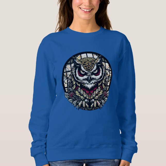 Sudadera Lechuzas en ventanas redondas (Anverso)