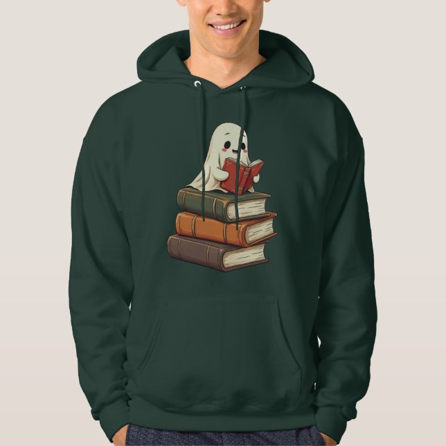 Sudadera Lector de fantasma feliz - Lector de libros divert (Anverso)