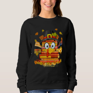 Sudadera Lector de libros bibliotecario Día de Acción de Gr