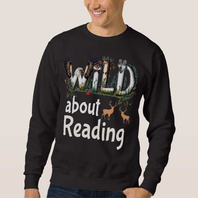 Sudadera Lector de libros de animales zoológicos Lover (Anverso)