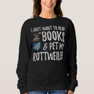 Sudadera Lector de libros de Rottweiler Avid: Mamá de perro