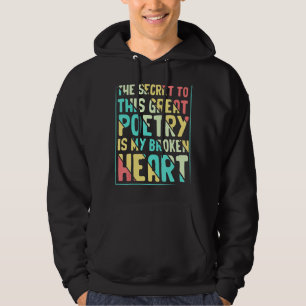 Sudadera Lector de poesía de poesía, escritor divertido sec