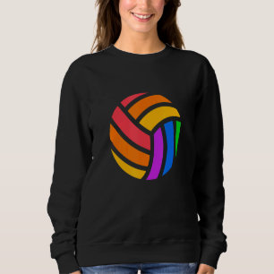 Sudadera Lector de voleibol LGBT Rainbow Ball Lesbiana Gay
