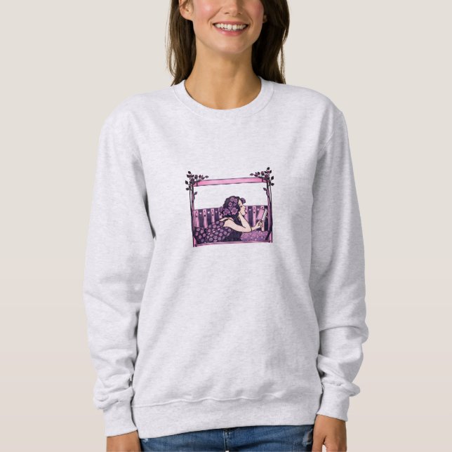 Sudadera Lector vintage Art Nouveau (Anverso)