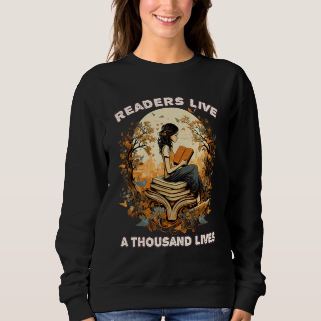 Sudadera Lectores viven un libro de mil vidas (Anverso)