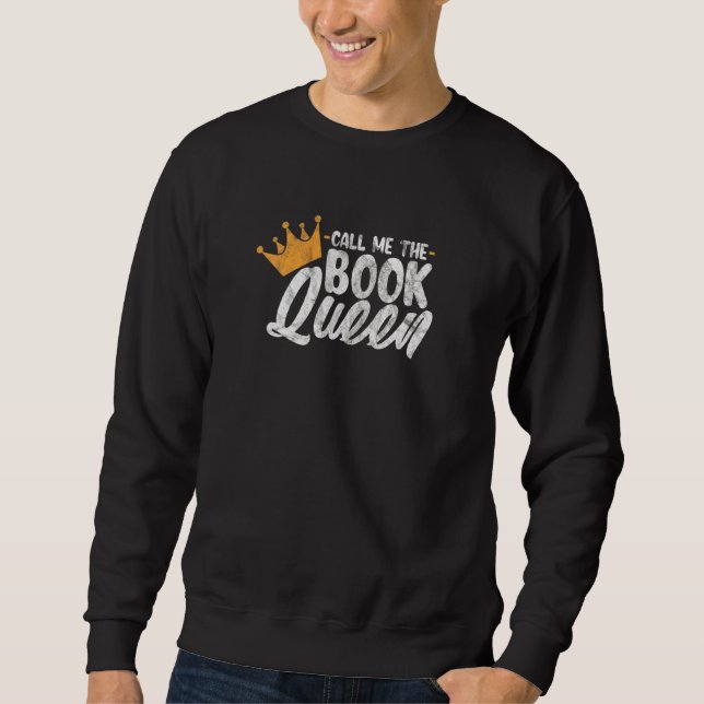 Sudadera Lectura de libro Reina lector de libros libro lomb (Anverso)