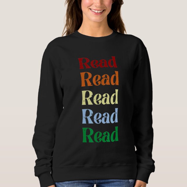 Sudadera LECTURA x 5 biblioteca de lectura arcoíris angusti (Anverso)