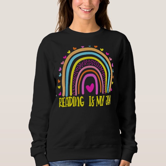 Sudadera Leer al profesor Rainbow Leopard Leading is my Jam (Anverso)