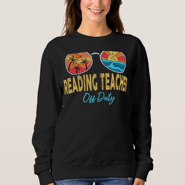 Sudadera Leer al profesor sin servicio gafas de sol feliz ú (Anverso)