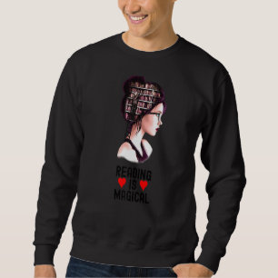 Sudadera Leer es mi deporte favorito, leer es magia