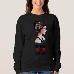 Sudadera Leer es mi deporte favorito, leer es magia