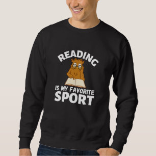 Sudadera Leer es mi lectura favorita de búho deportivo