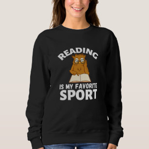 Sudadera Leer es mi lectura favorita de búho deportivo