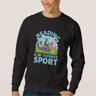 Sudadera Leer es mi libro favorito de animales deportivos