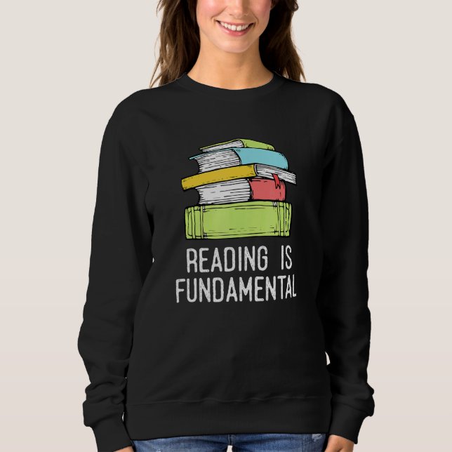 Sudadera Leer es un libro fundamental de lectura de profeso (Anverso)