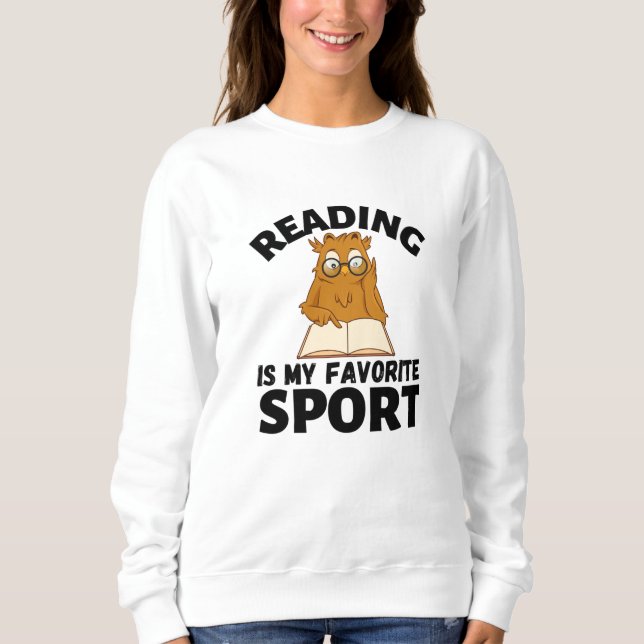 Sudadera Leer libros de búho es mi deporte favorito (Anverso)