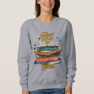 Sudadera Leer más allá de las estrellas gráfico vintage par