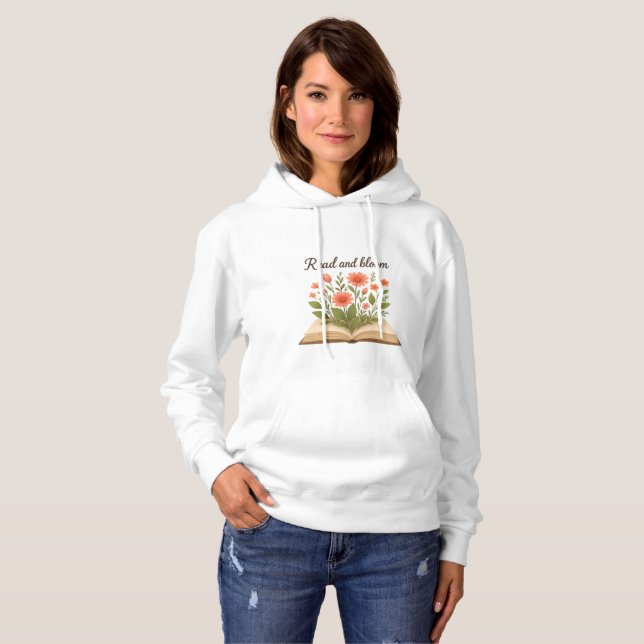 Sudadera Leer y florecer la casa femenina (Anverso completo)