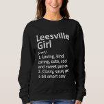 Sudadera Leesville Chica La Louisiana Funny City Home Roots<br><div class="desc">Raíces de Casa Funny de La Louisiana,  Chica de Leesville.</div>