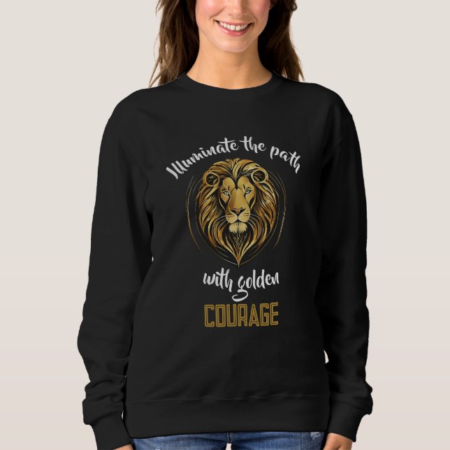 Sudadera Legado del León: Camino Iluminado de Coraje (Anverso)