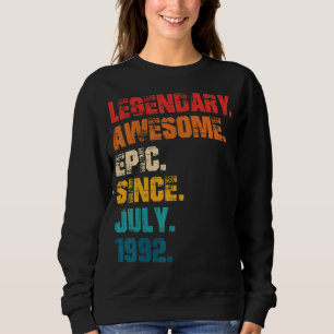 Sudadera Legendaria epopeya desde julio de 1992 estilo retr